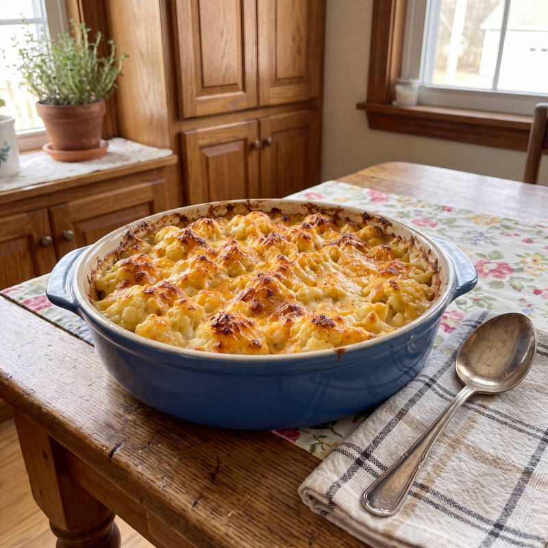 Baked Cauliflower and Cheese
